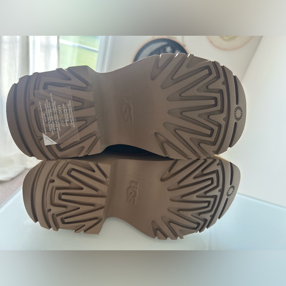 Viral UGG Chestnut Brown Ankle Platform Boots - Picture 5 of 8